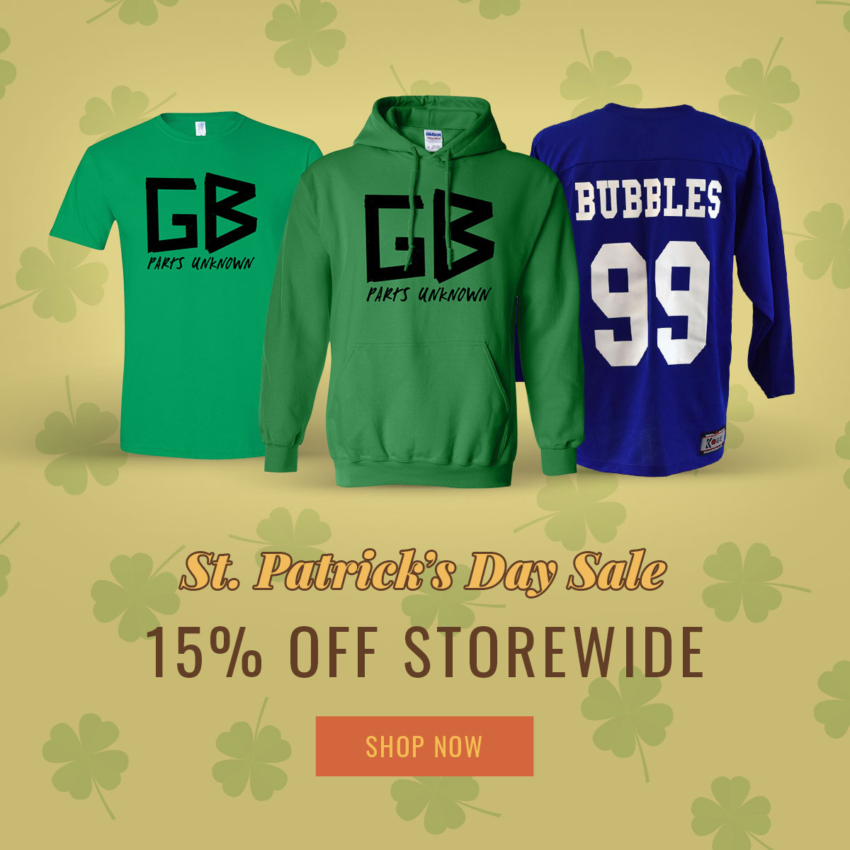 The merch dicks are DRUNK AS FUCK on green beer and have reduced everything at trailerparkboysmerch.com by 15%! 

Get your orders in before they sober the fuck up! 🇮🇪