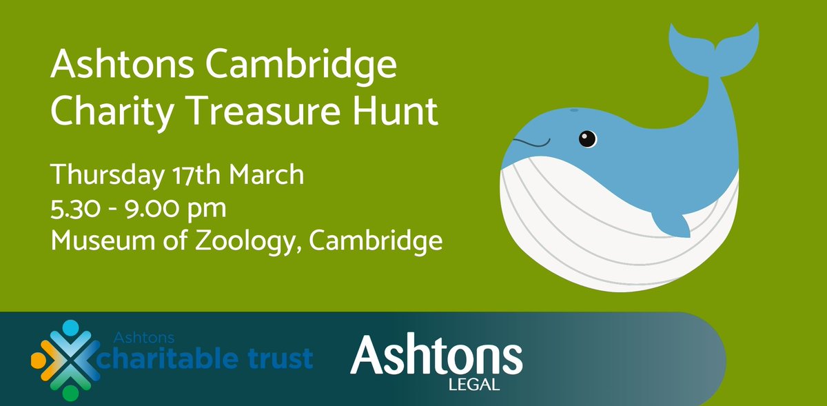 We're excited to welcome the teams competing in our Annual Charity Treasure Hunt tonight in #Cambridge! Here's to a fun evening raising vital funds for @AshtonsCharity!