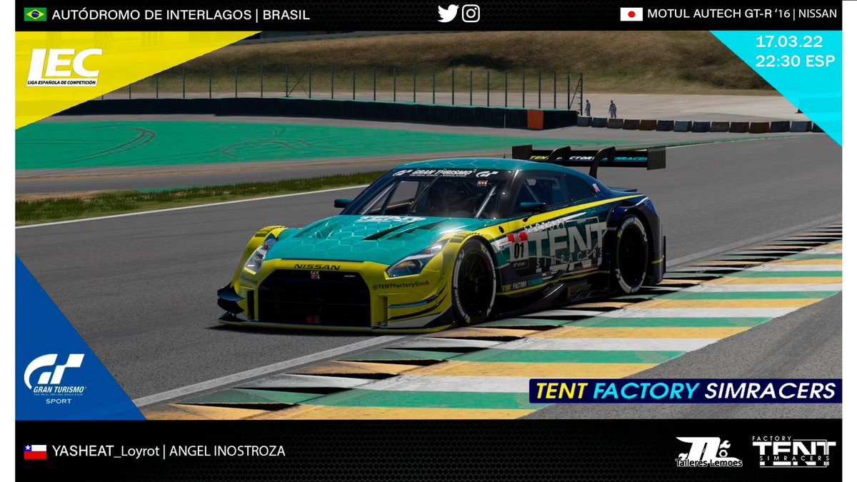 🗣️ Esta noche última carrera de #GTSport en <a href="/lecesports/">LEC Esports</a> donde nos la  jugamos a "todo o nada" por el título después de la remontada en la clasificación general, la emoción va a ser máxima! 🙏

🌏 Interlagos

🏎️ Nissan GT-R Gr2

👤 <a href="/ainostroza6/">Angel Inostroza</a> 

📺 22:15h
Twitch.tv/lecesports