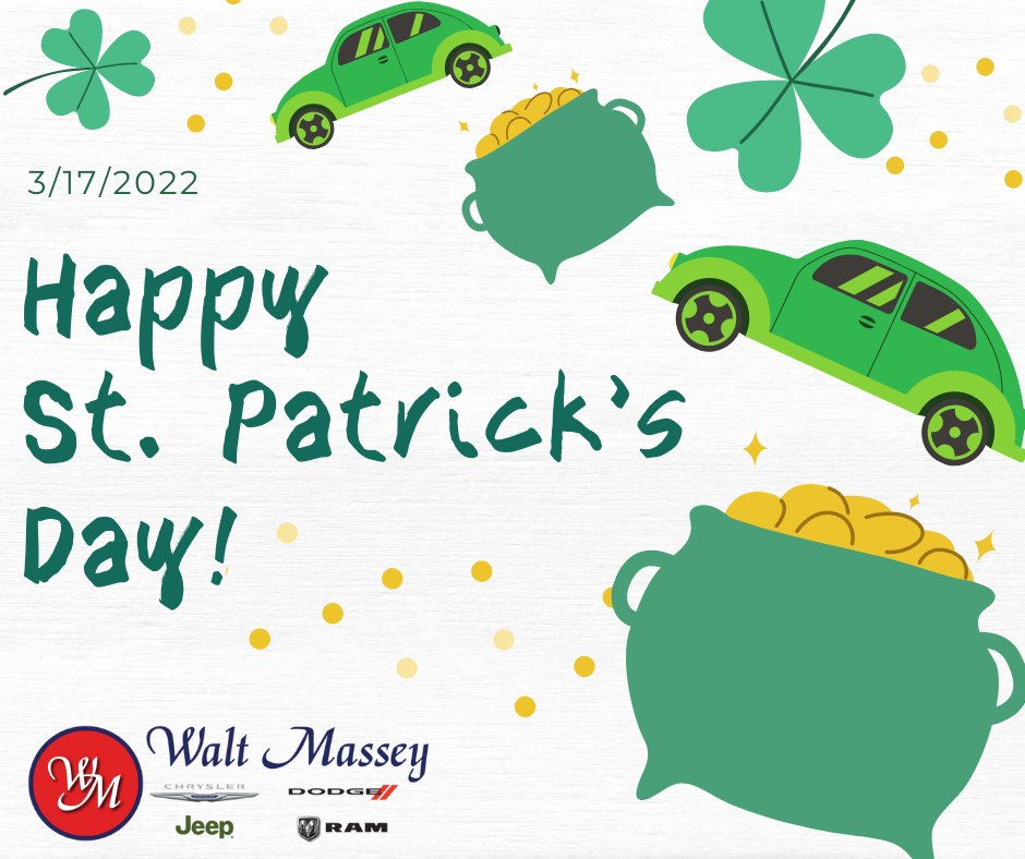 Happy #SaintPatricksDay from #WaltMasseyCDJRLucedale! 🍀