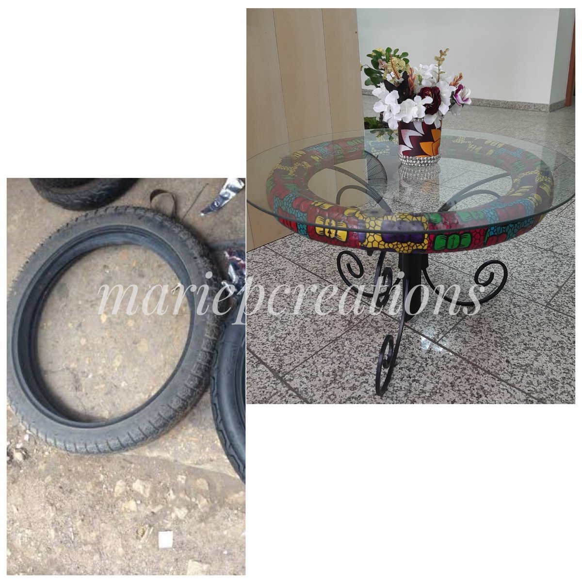 Marie_pcreation's tweet photo. @davido I run an upcycling business where I use waste items e.g tyres,bottles &amp; fashion waste to create beautiful furniture and decor products. These waste items are frequently burnt/improperly disposed,which has been seen to cause extreme heat,pollution and upsurge of diseases.
#Wrblo https://t.co/EgjG270BII