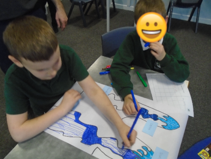 Bridgeview_Hull's tweet photo. #ClassLockwood worked really hard in their theme lesson to create huge pictures of rivers! The boys were able to label the features of the river! Well done boys! 🌎🌧️💧 https://t.co/F8nd1EX0Ce