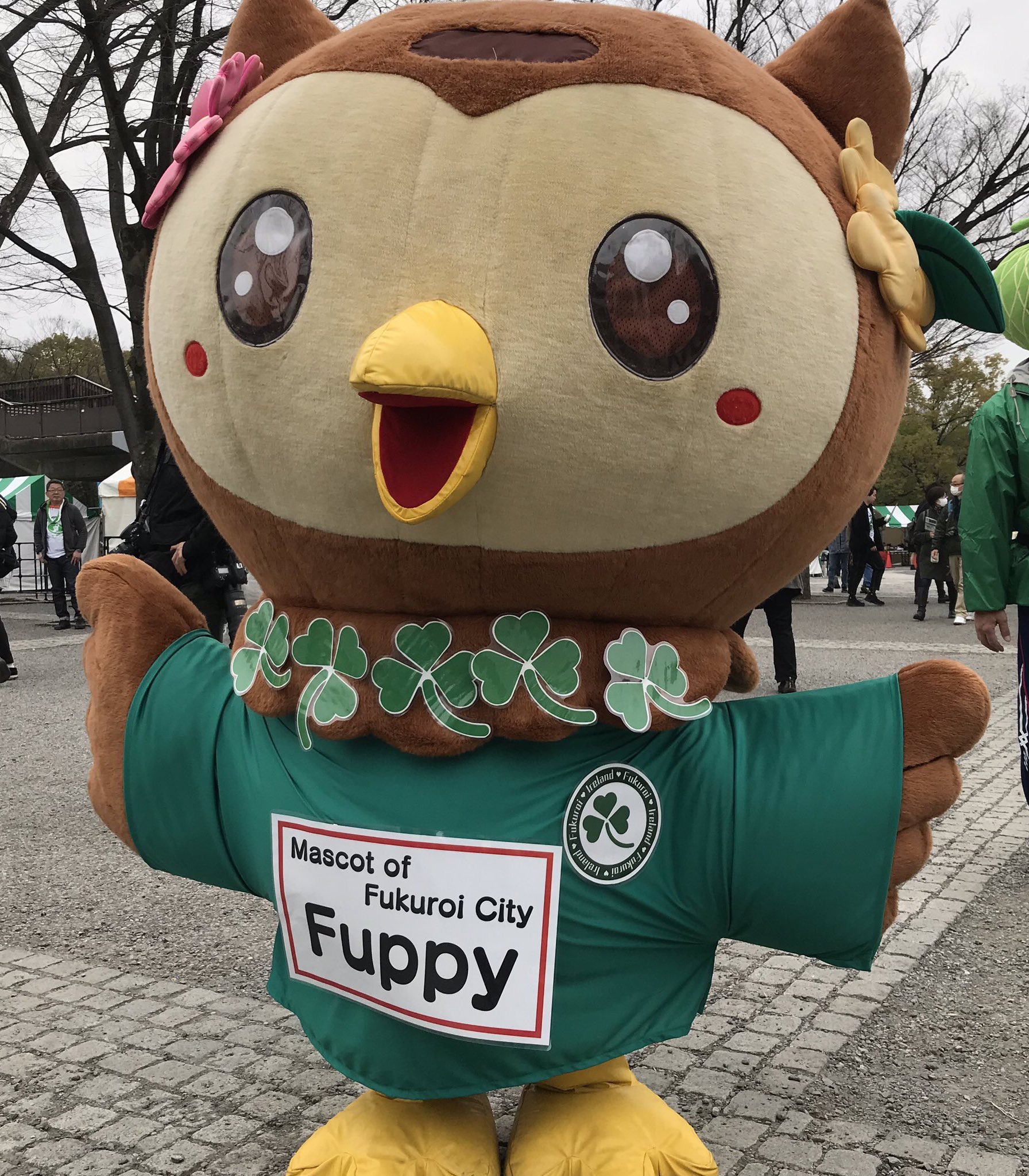 Mondo Mascots on X: Fuppy, the owl mascot of Fukuroi City in Japan, likes  to celebrate St. Patrick's Day each year. t.co3w76HW2nAc  X