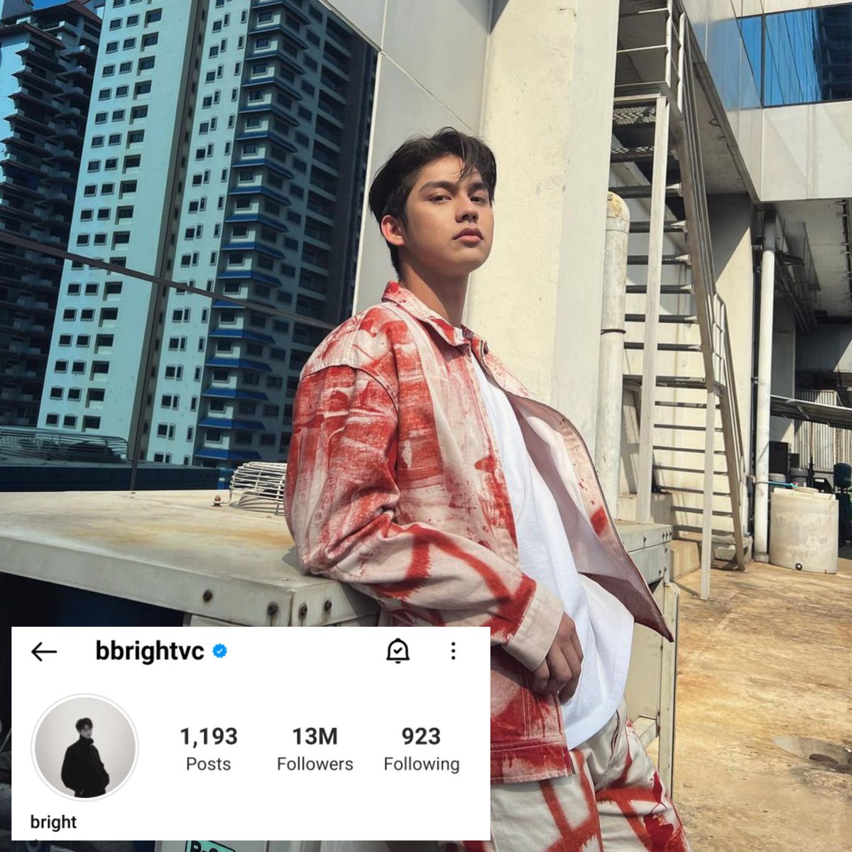 vlog_natalie's tweet photo. #13MSmileWithBright 

happy 13million followers phi bright

you really deserve it @bbrightvc

#bbrigthvc https://t.co/VjCjqCmUoI