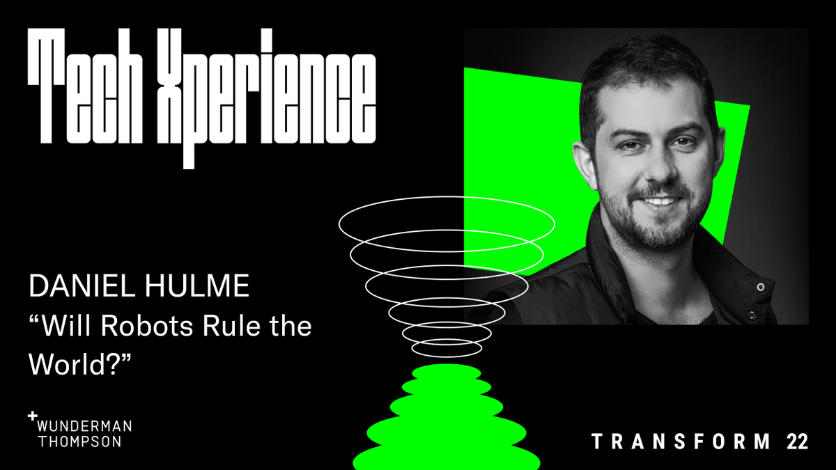 vml_global's tweet photo. Join us at Transform 22 to hear from Daniel Hulme, WPP Chief AI Officer, about what the future holds for humans working in the creative industry.
.
Sign up to the global livestream here. This is Transform: https://t.co/Bi4GXiDxch
.
#WunThompson #Transform22 #TechXperience https://t.co/sK101AXC3J