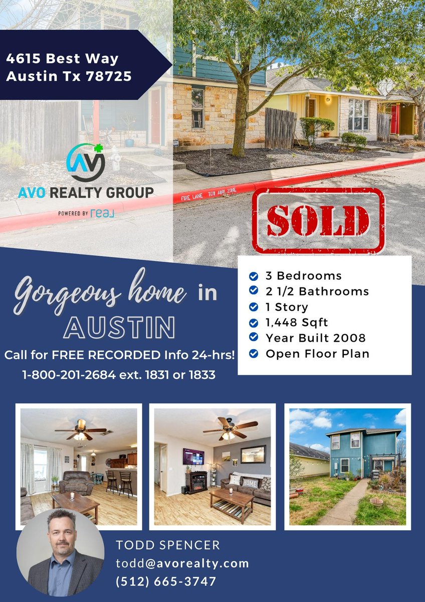 themistibruton's tweet photo. AVO Realty has helped another Seller sell his property! Congratulations Todd on helping Lance sell his property ☑🏠🖊📄   #OneOfManywithAVO #AVORealty2022 #moretocome #avorealty #justsold #sold #oneofmanywithAVO #happyclient #RocketToSuccess #texasbrokerage https://t.co/ogLhrt8VDN