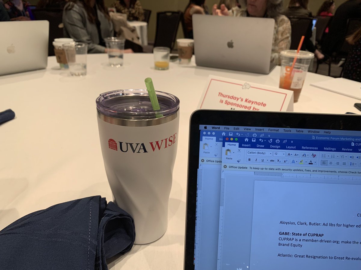 gennawk's tweet photo. Excited to be representing @UVA_Wise  at #cuprap2022 and while listening to former @chronicle editor/now author @jselingo https://t.co/DzEqZpwenq