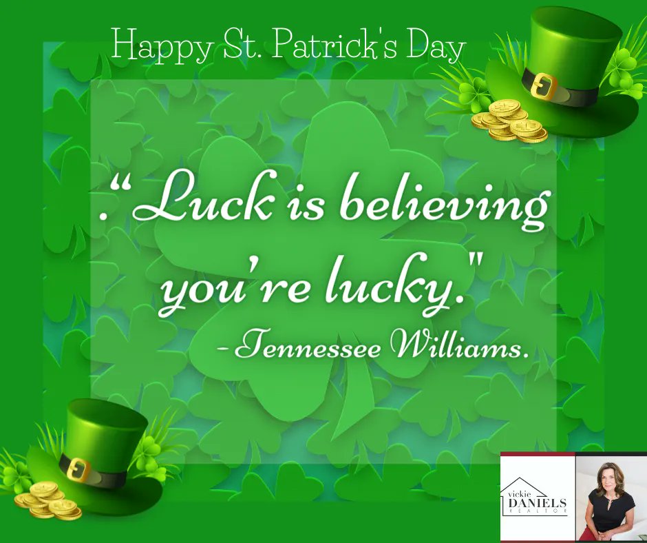 VickieDaniels3's tweet image. When times are tough, it might seem frivolous to cultivate a belief in luck. But that belief, psychologists say, can cast a spell that heals our wounds and gives us another shot at success. #happystpatricksday #manifestluck #dfwrealtor #dfwlife