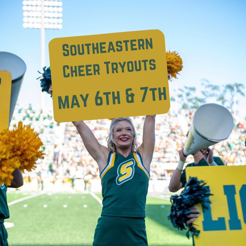 LionUpCheer's tweet photo. It’s official! Tryouts will be May 6th &amp; 7th! Refer to our website for more information💚💛 https://t.co/GfDXquRTBV