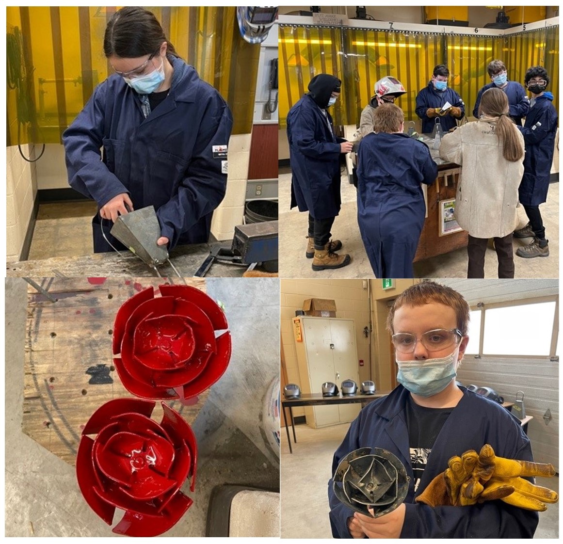 Grey Bruce OYAP is privileged to partner with the CWB Foundation and 3M at their March Break 'Mind Over Metal' Welding Camp in Walkerton! Students industriously creating cowbells, keychains, roses etc. while mastering various welding techniques.. A SKILLED TRADES SUCCESS STORY!