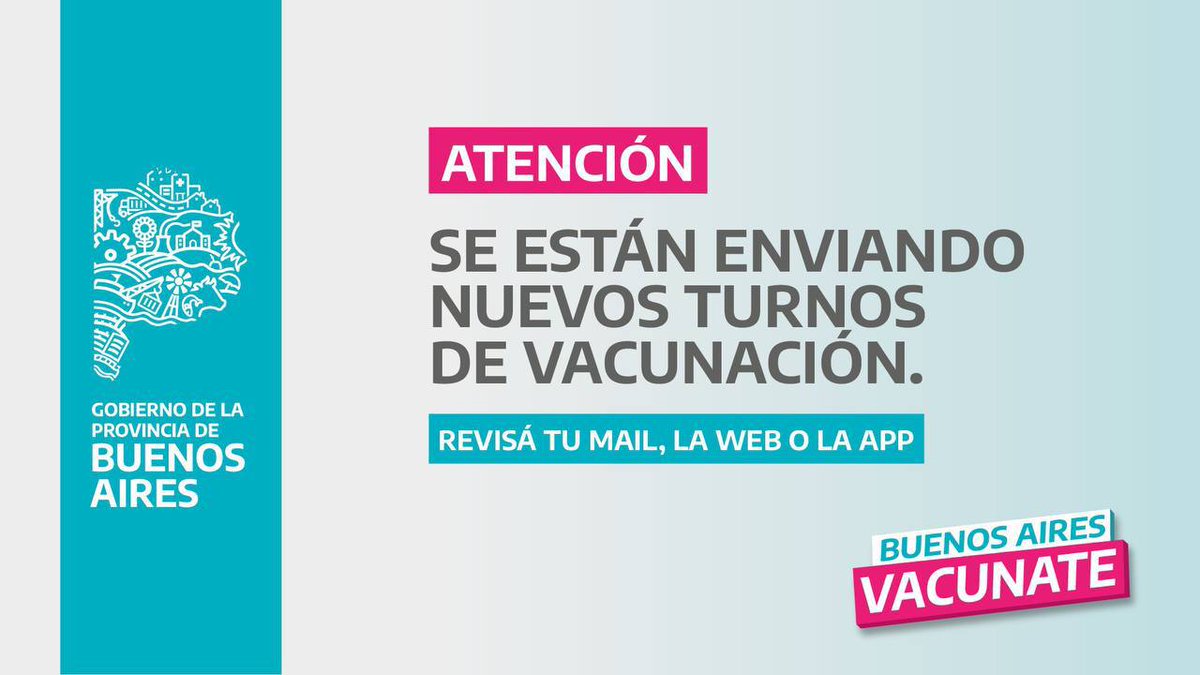 SaludBAP's tweet photo. ✨NUEVOS TURNOS ✨  
Se están enviando 364.184 turnos para DOSIS de REFUERZO.  👉Recordá que las personas inmunocomprometidas y mayores de 50 con dos dosis de Sinopharm pueden vacunarse de forma libre para completar su esquema, una vez pasados los 4 meses de su última aplicación. https://t.co/euZPkhH7ud