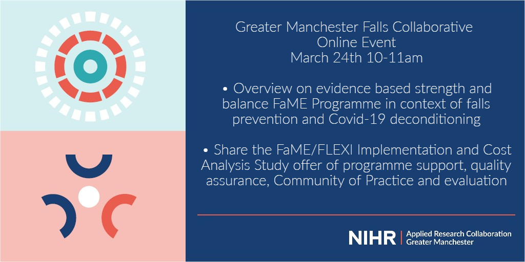 ARC_GM_'s tweet photo. 🗓️ 1 week to go until the Greater Manchester Falls Collaborative Event - Evidence-based strength and balance FaME (Falls Excercise Management) Programme and support offer.

There is still time to sign up 🔗https://t.co/xCeJfdIH5p https://t.co/ZnlFskAye2