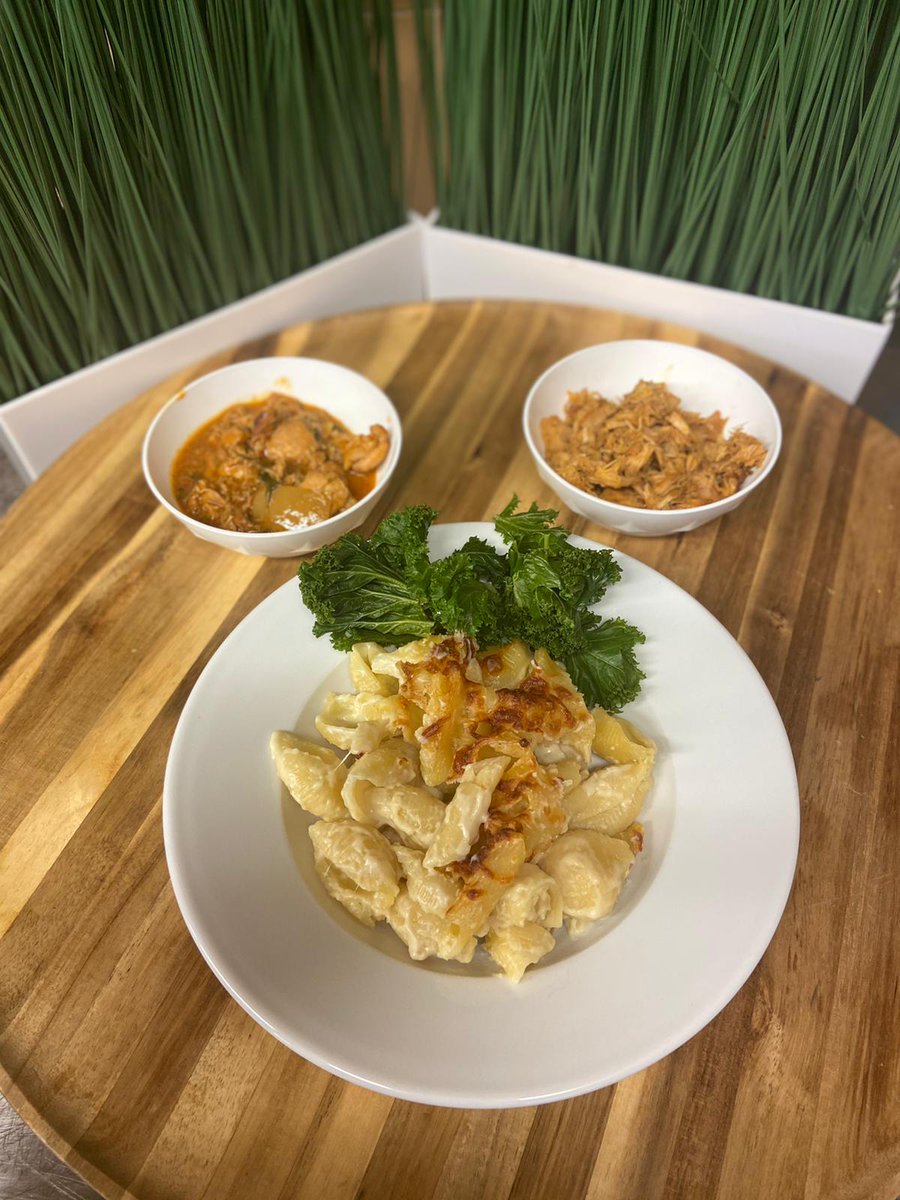 Mac and cheese w8th either pulled pork or chicken <a href="/DSL_London/">Deutsche Schule London</a>