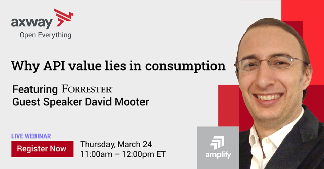 KBeyssembaeva's tweet photo. Got 60 minutes to improve #API consumption? Join @Axway on March 24th as our guest speaker, David Mooter, Sr. Analyst at @forrester, highlights findings from a new #study that offers fresh insight into increasing API value through greater API consumption. https://t.co/wCA1aiIKyb https://t.co/Mmp3zOS0jj