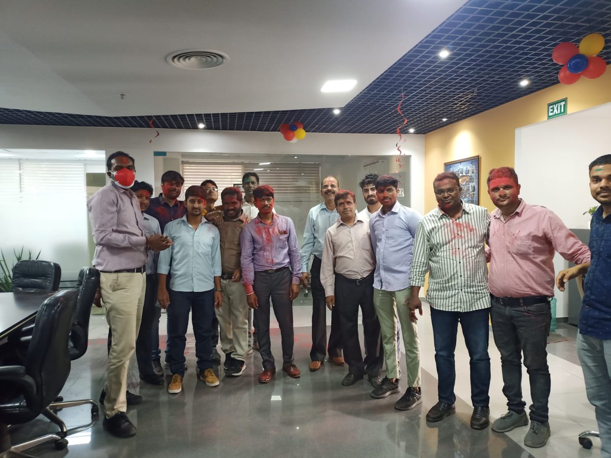 proteconbtg's tweet photo. It's time to celebrate the festival of colors Holi !!!!

Holi Celebration at our corporate office 🥳🎉

#Holi #noida #celebration2022 #protecon #proteconbtg #holi2022 https://t.co/K3wE8LNzr4