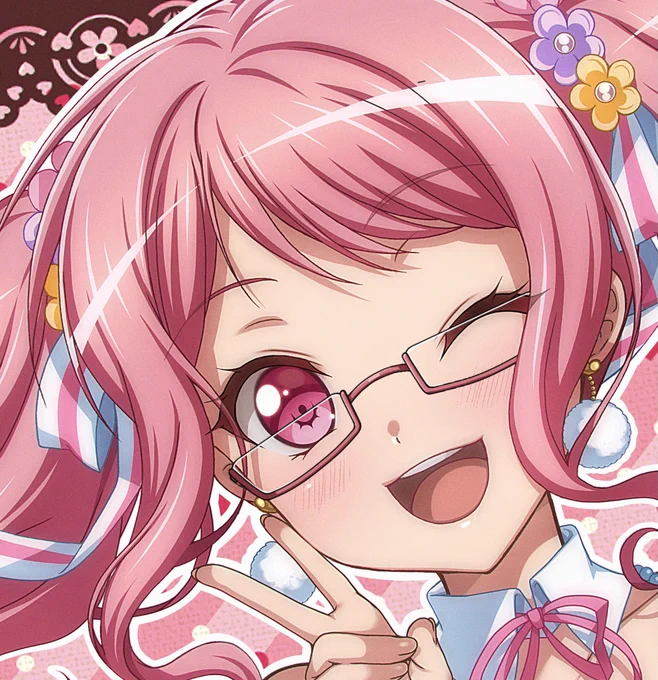 他の子に眼鏡をかけさせる遊び…(イヴちゃんは顔の向き的に🙅‍♀️だった…😂) 