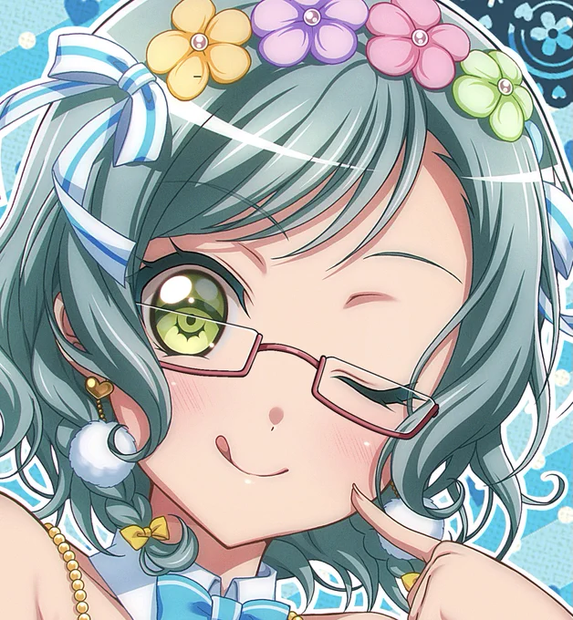 他の子に眼鏡をかけさせる遊び…(イヴちゃんは顔の向き的に🙅‍♀️だった…😂) 
