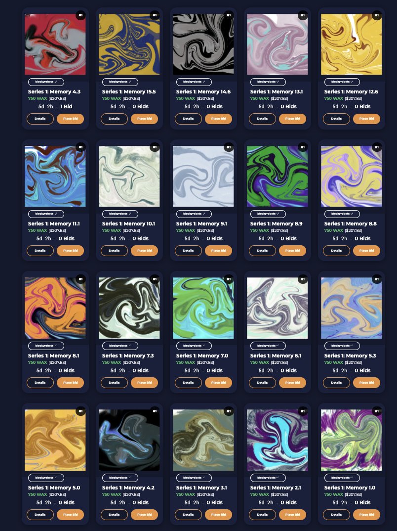 BlockyRobots's tweet image. Here are twenty 1/1 NFT&apos;s you can get in the first part of the Blocky Robots auction🤖 

Each piece comes with a free matching IRL canvas during the 4/15 snapshot, plus they also earn you 8% ROYALTY on all Series 1 pieces sold in the print shop. 

#Art #FineArt #IRLNFT #WAX #Earn