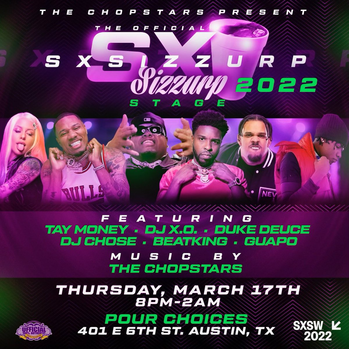 blackvibes's tweet photo. Check out @Ogronc and @thechopstars as they Chop Not Slop @sxsw! Check Out the lineup for this Week! Check out the Sounds on @Chopnotslop App. Remember To Stay Chopped Up Not Slopped Up!
#sxsw #chopstars #chopnotslopradio #BV #slowdownmusic #austin #houston #ogronc https://t.co/Oz7KQFMvk4