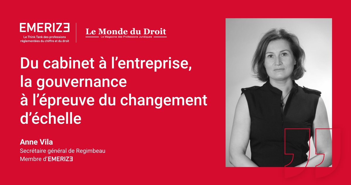 Emerize_fr's tweet image. 🗞 Retrouvez l'éclairage d'Anne Vila @ANNV75, secrétaire général chez @REGIMBEAU_IP et membre d’Emerize, dans un article publié dans @lemondedudroit. ➡️ lemondedudroit.fr/decryptages/80…

#Gouvernance #Management #Cabinets #Entreprise #Droit