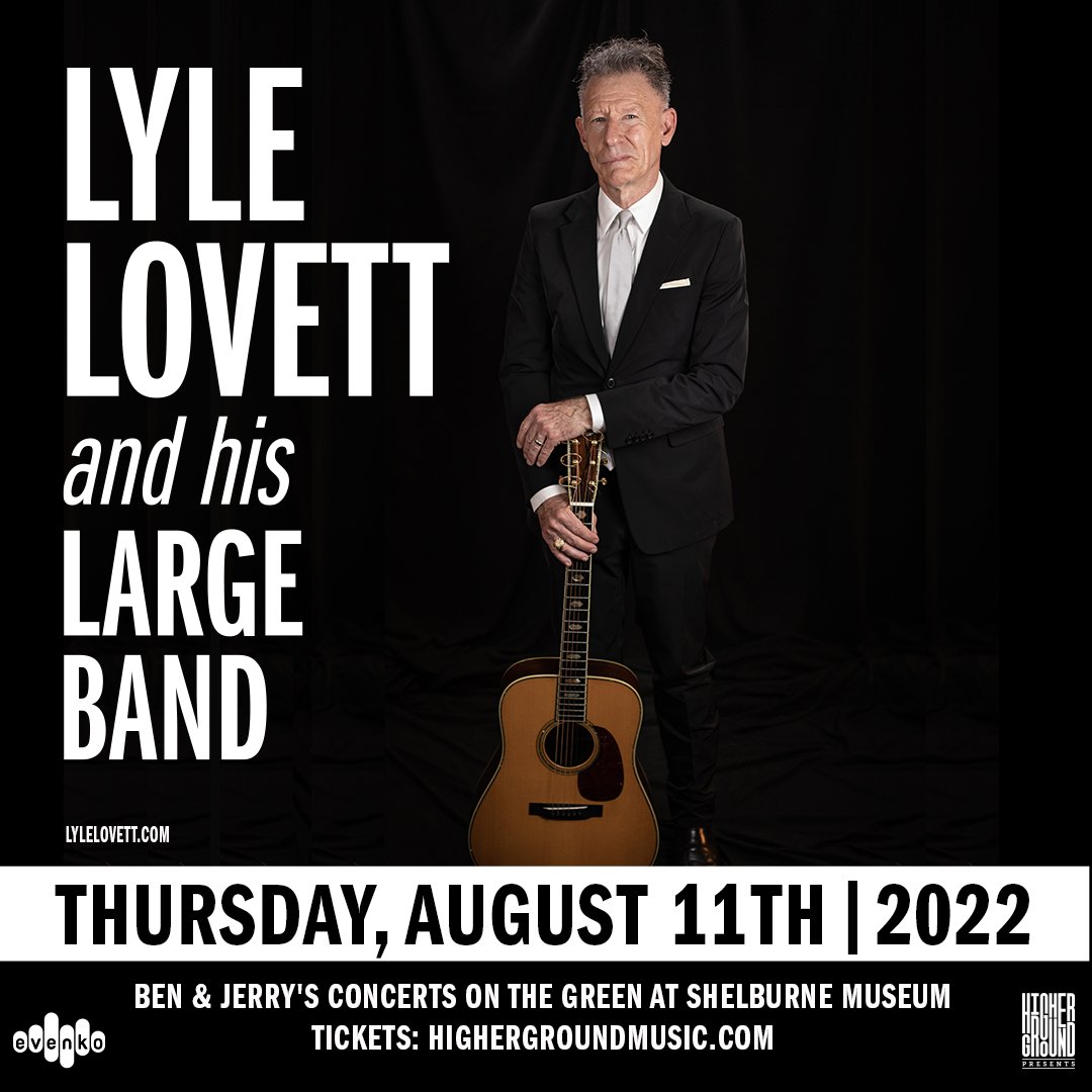 PRESALE starts NOW for <a href="/LyleLovett/">Lyle Lovett</a> and his Large Band at <a href="/benandjerrys/">Ben & Jerry's</a> Concerts on the Green at <a href="/ShelburneMuseum/">ShelburneMuseum</a> on August 11th! Use the code LYLEHG to grab tickets now: bit.ly/LYLELOVETTHG ✨