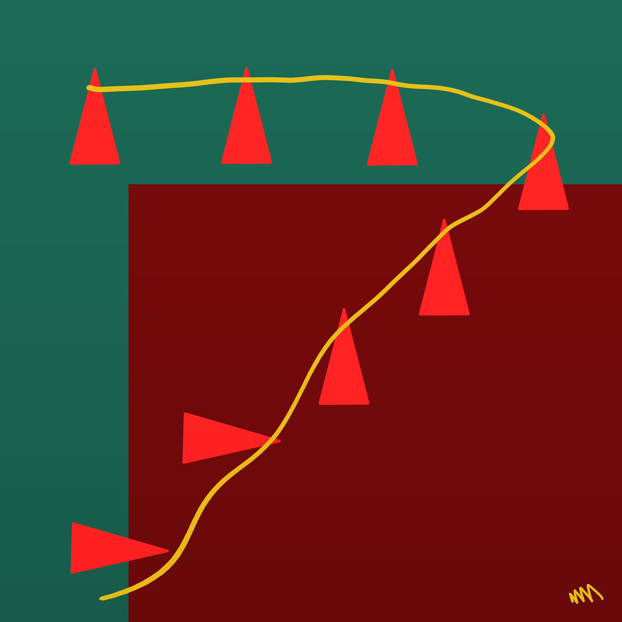 オスギ Safety Cone アート イラスト 三角コーン T Co Mwzgalrodc Twitter