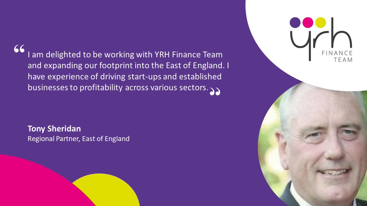YRHFT's tweet photo. New region = New starter! Meet Tony Sheridan. Tony joins us this week as Regional Partner for our new East of England region. We're excited to have him on the team and we look forward to reaching out and supporting lots more SME businesses.
#YRHFT #supportingSMEs #welcomeonboard https://t.co/z7FmKsnd56