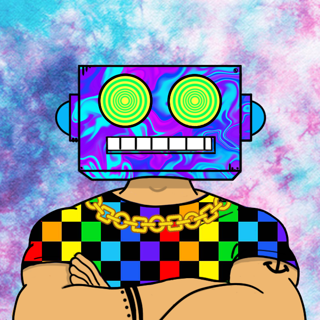 StyleBotsClub's tweet photo. We use many different categories of styles for our #StyleBots. One of those: psychodelic! 🚀 Combined with its face and suit, we named this one SwirlBot. 🤖

#nft #nfts #nftart #nftartist #nftcommunity #nftcollector #nftcollectibles #nftcrypto #nftproject #cryptoart #opensea #eth https://t.co/CSBrNMgQ3n