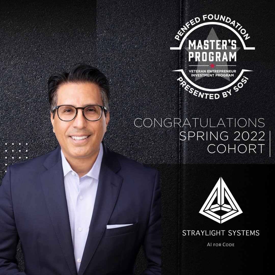Congratulations to Straylight Systems, founded by #navy #veteran Sergio Rodriguera Jr., to the Spring 2022 cohort of the Master's Program, presented by SOS International LLC!