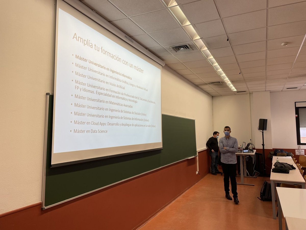 etsii_urjc's tweet photo. Ven a conocer los másteres de la ETSII al Aula 006 del Aulario II #ETSII_JobDays https://t.co/7WO0veIivZ