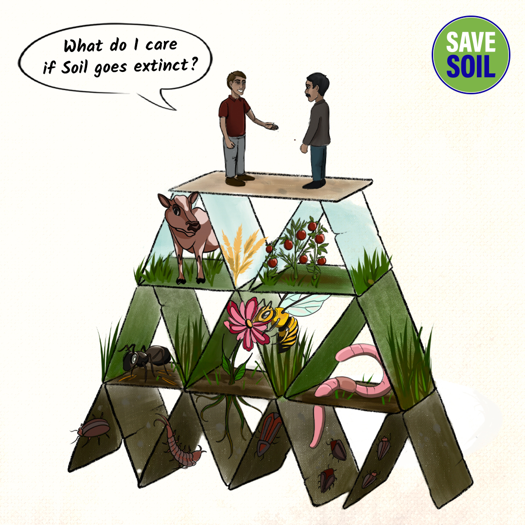 cpsavesoil's tweet photo. Food Insecurity, Nutritional Deficiency, Biodiversity Loss, Climate Change, Water Scarcity, Loss of Farmer’s Livelihood. The ramifications of soil extinction are catastrophic for the human race unless we act. Action Now: https://t.co/amIKPxbC7W #SaveSoil #ConsciousPlanet https://t.co/zK2pTO5XJm