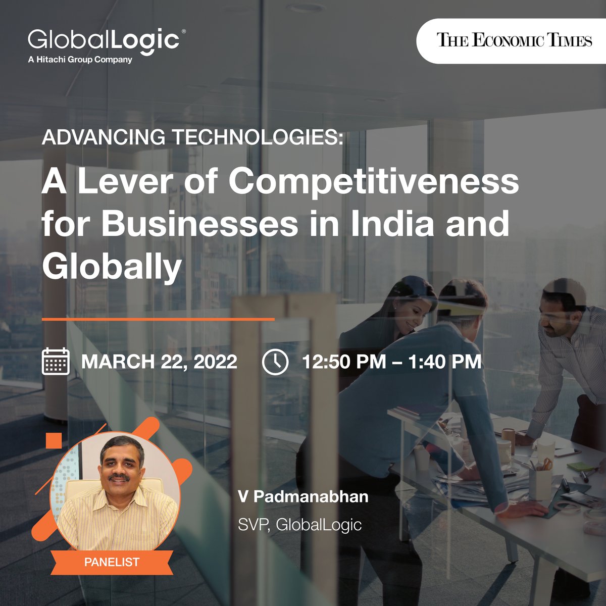 We are thrilled to have GlobalLogic’s SVP and technology leader Padmanabhan V speak at the panel discussion at #ETGCCSummit.

Join us here: bit.ly/37lfBqa

#ETUnwired #ai #artificialintelligence #IndianGCCs #Innovation #digitaltransformation  #technologies #tech #Startup