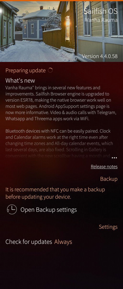 cartron's tweet photo. New #SailfishOS release (4.4) available for EA subscribers  :) https://t.co/VSMumtC4mG