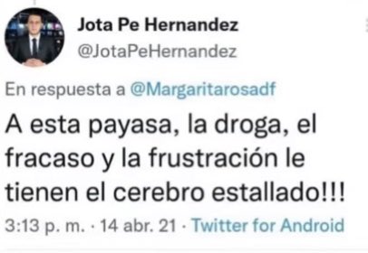 Betocoralg's tweet photo. Todo uribista tiene derecho a cambiar. Pero no es correcto que el senador electo @jotapehernandez elimine su cuenta de twitter cuando le sacan porquerías que trinaba no hace 4 años, EL AÑO PASADO. 

Afronte su pasado Senador. @Margaritarosadf y @petrogustavo merecen una disculpa. https://t.co/ZyyKRTxwC0