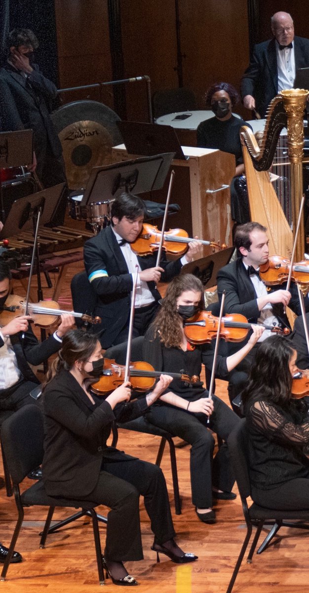 Playing Shostakovich's 5th Symphony while supporting the people of Ukraine. Texas Medical Center Orchestra, Houston, Texas. #Music #Peace #ViolinistsSupportUkraine