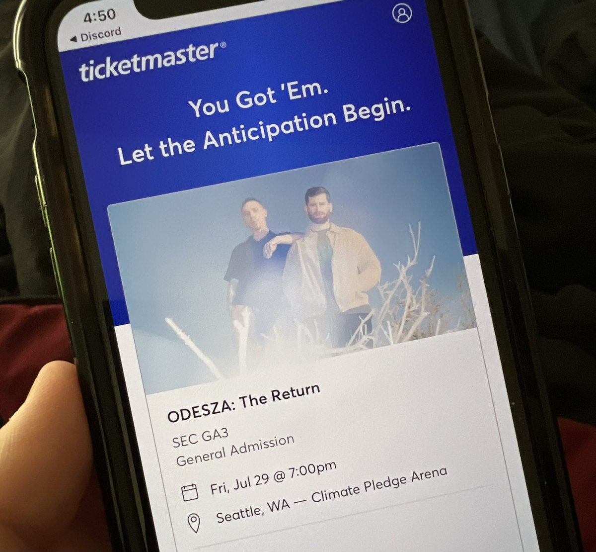 aronis75's tweet photo. @ForeignFam Literally!! @odesza LETS GOOOO!!! 🤘🏼🤩🤘🏼 https://t.co/s0EKDGXDu5
