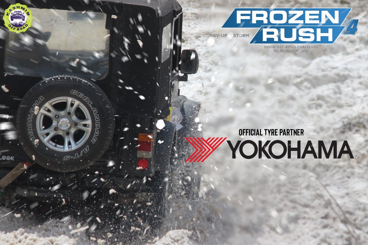 kashmiroffroad's tweet photo. We are pleased to announce @YokohamaIndia as our Official Tyre Partner for Frozen Rush 4. #kashmiroffroad #yokohama #yokohamaindia #frozenrush4 #offroadsnowchallenge #snowhweeling https://t.co/YDiw3P7jLG