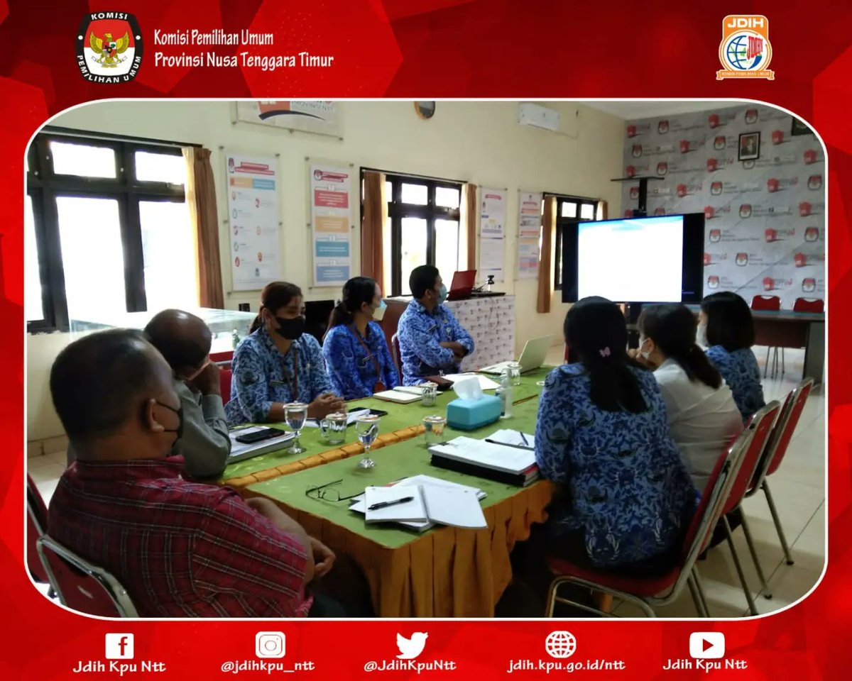 JdihKpuNtt's tweet photo. Haiii#temanjdih
Kamis, 17 Maret 2022, KPU Provinsi NTT melaksanakan Rapat Konsolidasi Internal antara Divisi Hukum, Divisi Sosialisasi, Pendidikan Pemilih, Partisipasi Masyarakat dan Sumber Daya Manusia bersama Sub Bagian Hukum dan SDM KPU Provinsi NTT (huk) https://t.co/9wrQsFLMCV