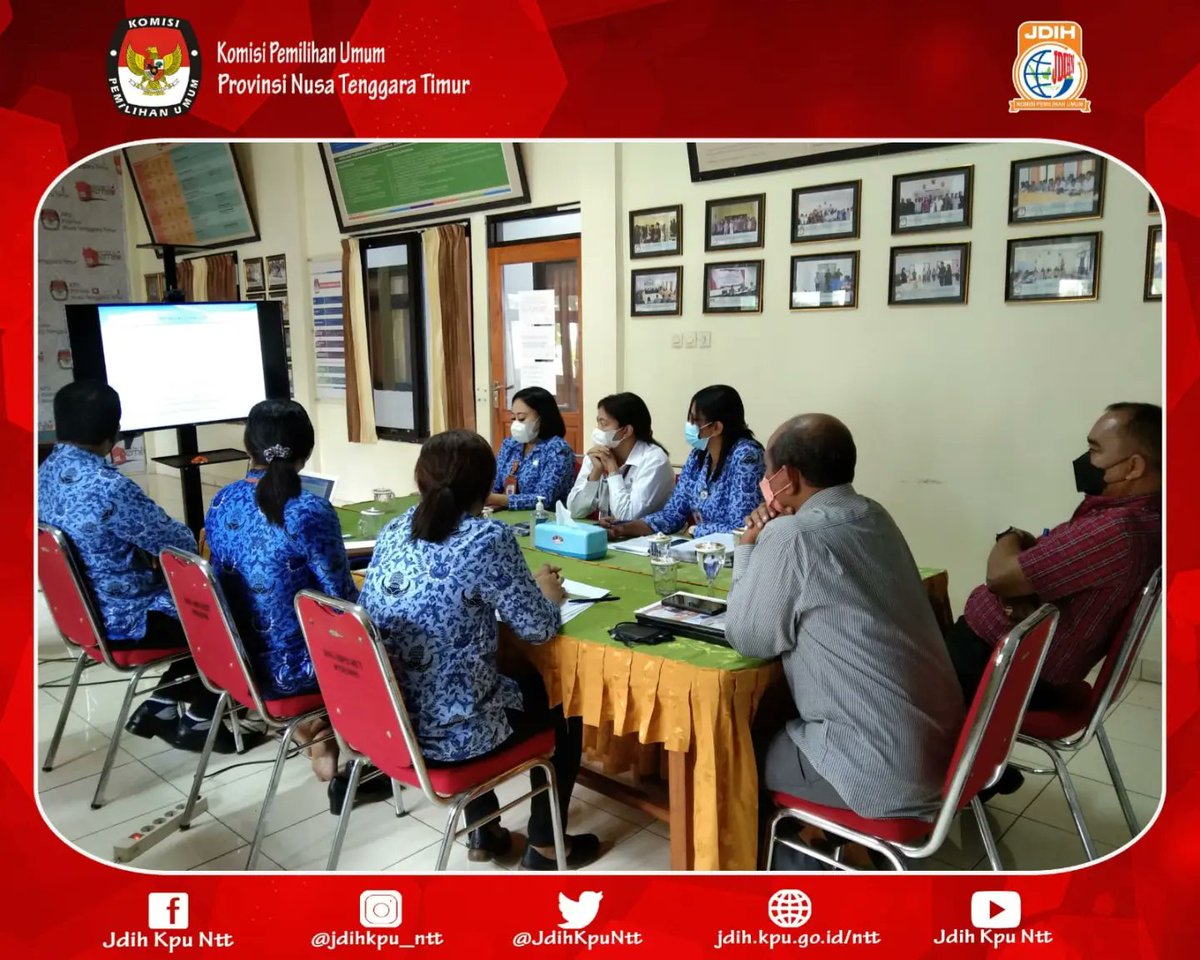 JdihKpuNtt's tweet photo. Haiii#temanjdih
Kamis, 17 Maret 2022, KPU Provinsi NTT melaksanakan Rapat Konsolidasi Internal antara Divisi Hukum, Divisi Sosialisasi, Pendidikan Pemilih, Partisipasi Masyarakat dan Sumber Daya Manusia bersama Sub Bagian Hukum dan SDM KPU Provinsi NTT (huk) https://t.co/9wrQsFLMCV