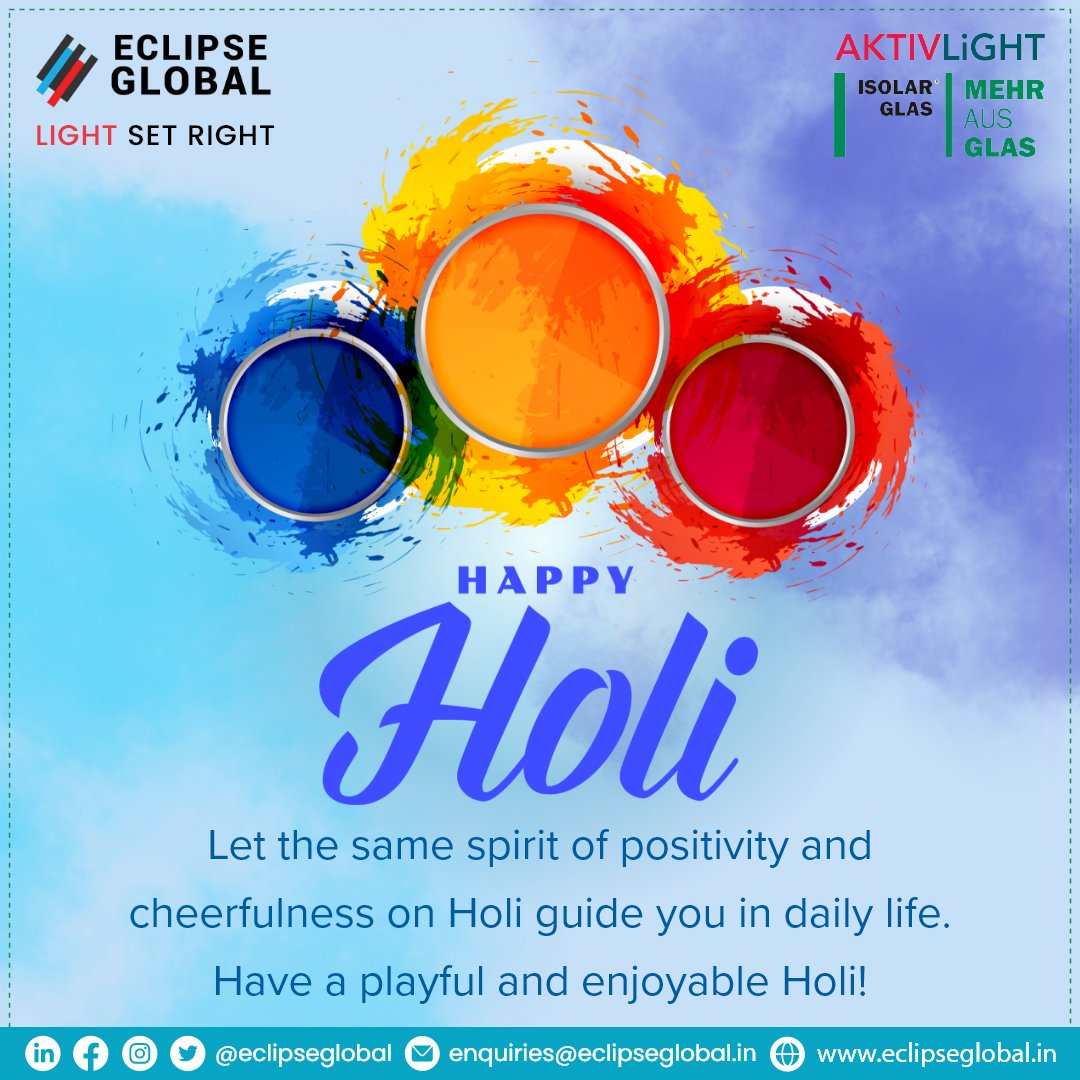eclipse_global's tweet photo. Express your joy and happiness with the vibrant colors of Holi and spread cheerfulness and positive vibes to all. Happy Holi.
#Holi #HappyHoli #Holi2022 #HoliFestival #HoliCelebration #HappyHoli2022 #holifestivalofcolours #holihai #holipowder #festivalofcolors #colours https://t.co/TcMZogrVlZ