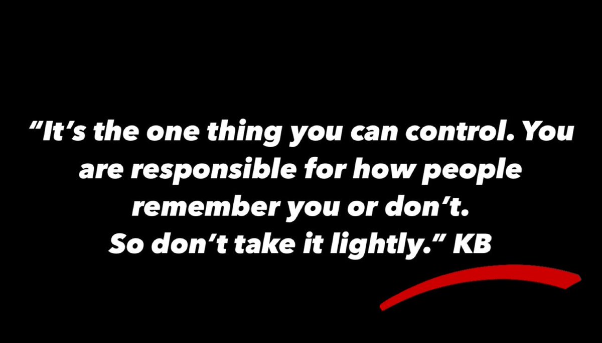 eseadviso's tweet photo. “It’s the one thing you can control. You are responsible for how people remember you or don’t. So don’t take it lightly.”💪 #responsibility #control 
"Kontrol edebileceğin tek şey bu.İnsanların sizi nasıl hatırlayıp hatırlamadığından siz sorumlusunuz. O yüzden hafife almayın."💪 https://t.co/JZvQtwZdeJ