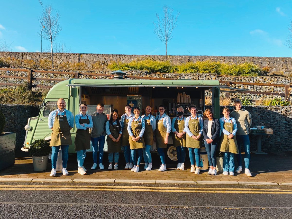 ShodaCafe's tweet photo. The cutest crew ya ever did see! The Shoda gang are all set for Paddy's Day, looking forward to seeing you all soon! ☘️💚 https://t.co/Syy0AA8zrO