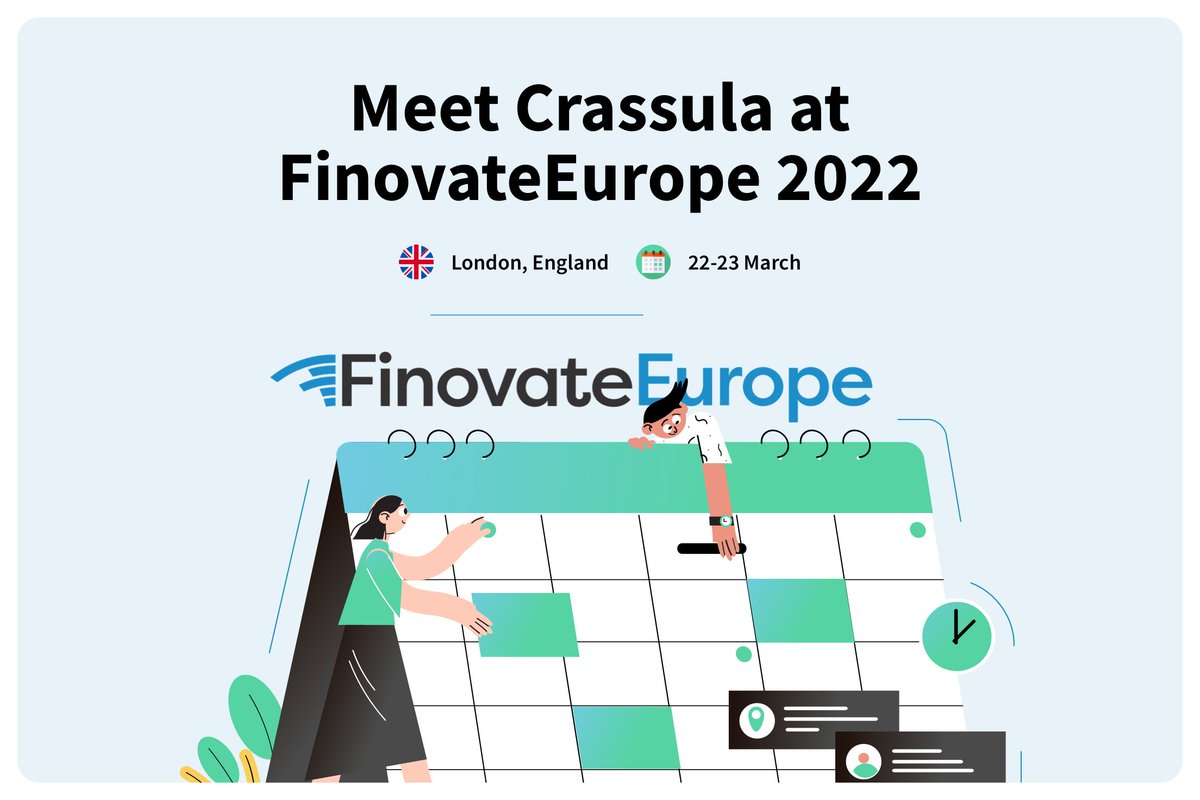 Crassula is taking part in <a href="/Finovate/">Finovate</a> Europe 2022 on March 22-23 in London.⭐️
Follow the link to book a meeting with our CEO Daria Dubinina and Crassula team! Let’s talk about your own White Label Digital Banking projects you can launch with Crassula.
crassula.io/finovateeurope…