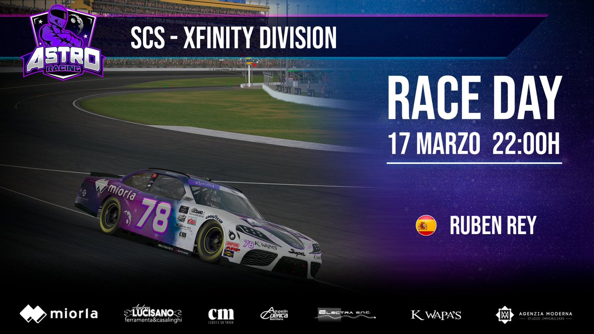 ¡DIA DE CARRERAS! 🏁

Hoy Rubén lo dará todo en un circuito que cansa mucho físicamente, esperemos que este cansancio no afecte y pueda sacar un buen resultado.

📌 Kansas, 🇺🇸
👤 <a href="/RubenRey78/">Ruben Rey</a>
 ⏰ 22:00H 🇪🇦 | 18:00H 🇦🇷/🇨🇱 | 15:00H 🇲🇽
📺 twitch.tv/driversparadec…

#WeAreAstro 👽