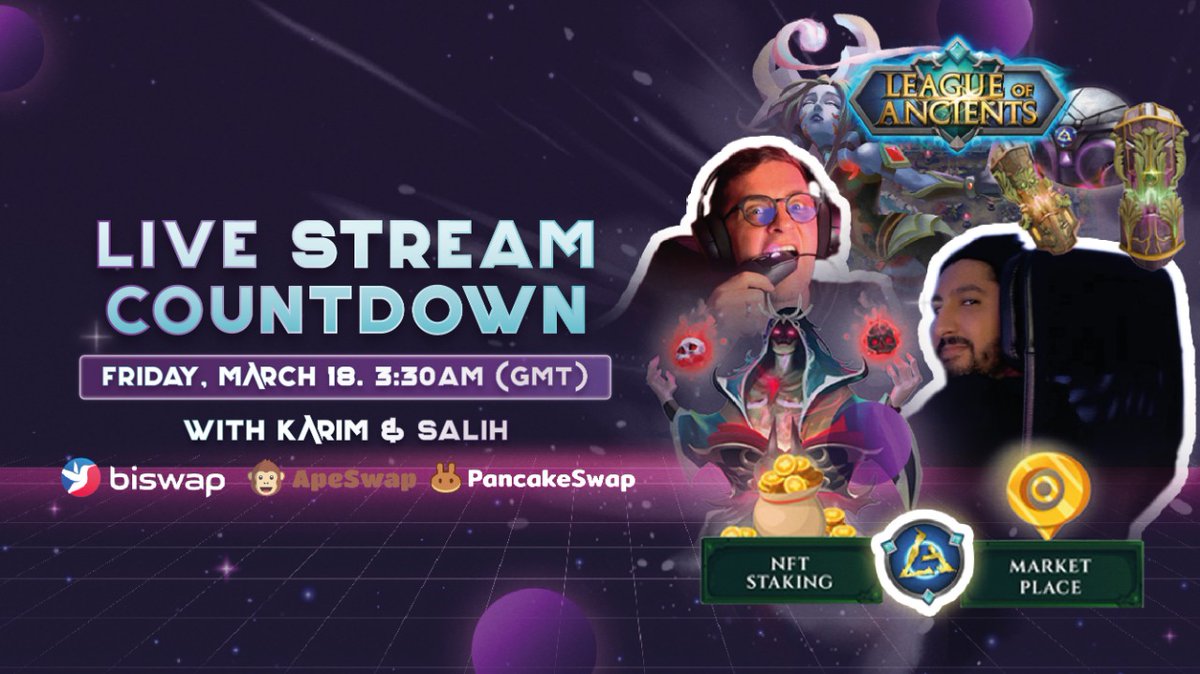 unixcorpgg's tweet photo. 🚀 Prepare for a Special #Livestream Event from Unix

🗓 Friday, March 18th, 3:30am (GMT/UTC) our charming hosts Salih (@HilasPrime) and Karim will 
go live on our YouTube Channel to share their excitement with you 💥 watching the @LOAOfficialMOBA Countdown in real time.

[1/2] https://t.co/wAwuwEfGLH