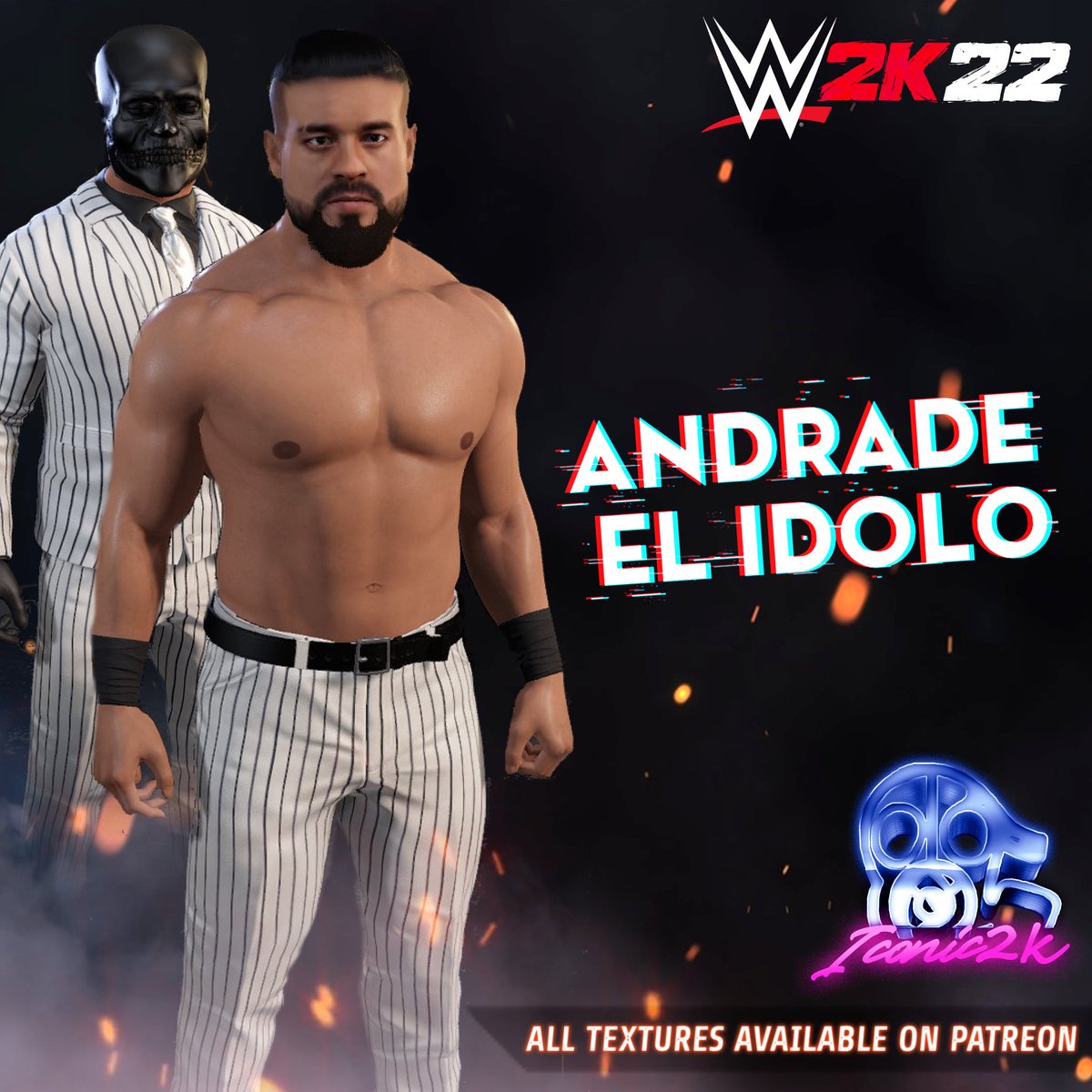 Andrade El Idolo (<a href="/AndradeElIdolo/">“EL IDOLO” ANDRADE</a>) CAW available now in #WWE2K22.
Use the search tags #ICONIC2K