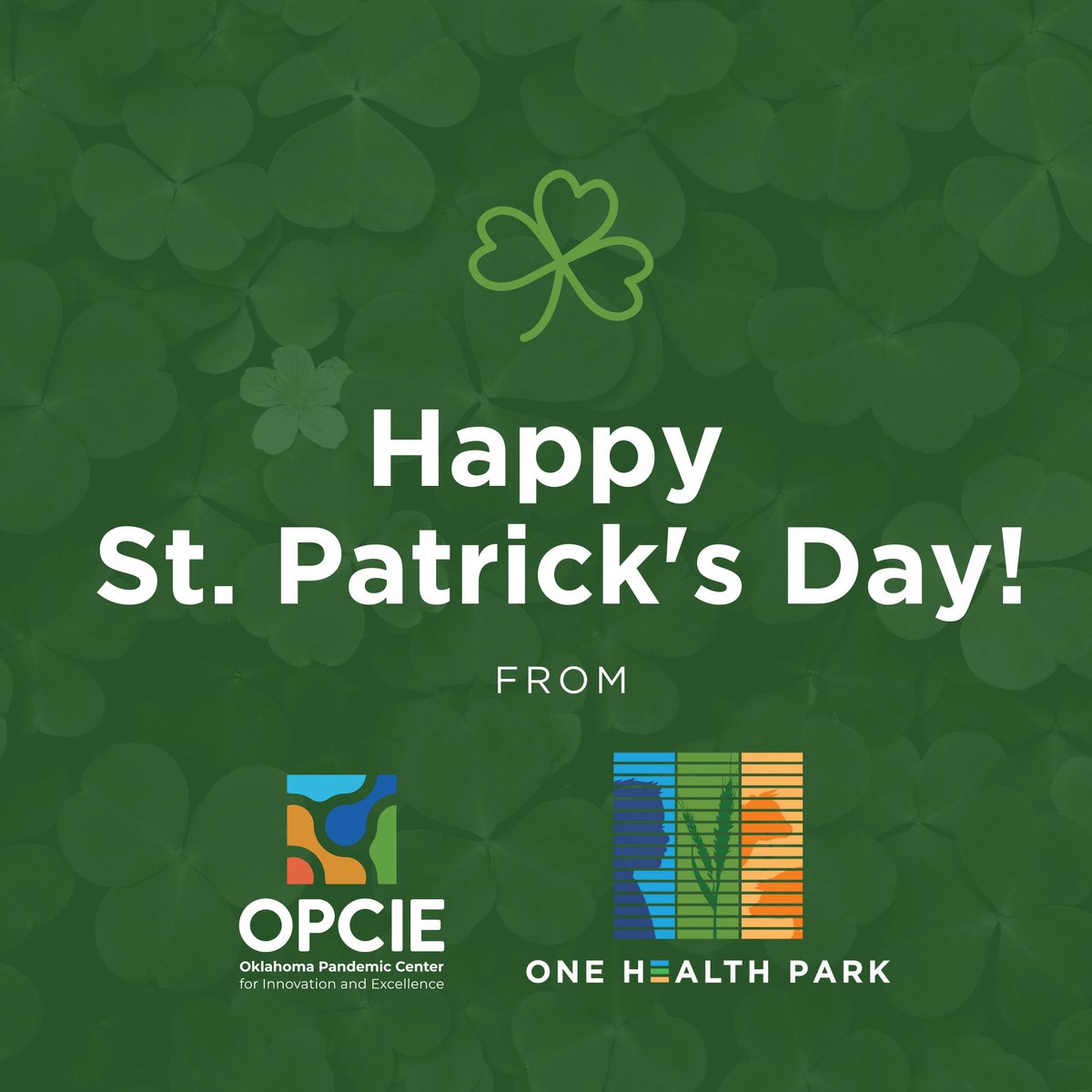 Happy St. Patrick's Day from the OPCIE &amp; One Health Park team!