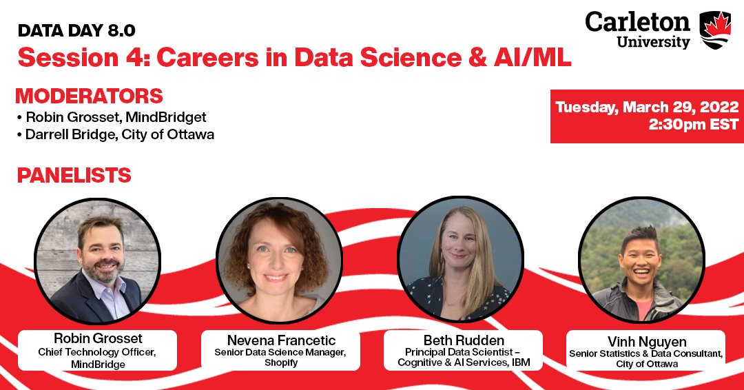 Don't miss Data Day 8.0 coming up on March 29! 

Jointly hosted by the <a href="/CarletonScience/">Carleton Science</a> and <a href="/CU_DataScience/">Institute for Data Science</a>, Data Day is an annual conference that celebrates the latest developments in data science and analytics research. Register: science.carleton.ca/data-day/