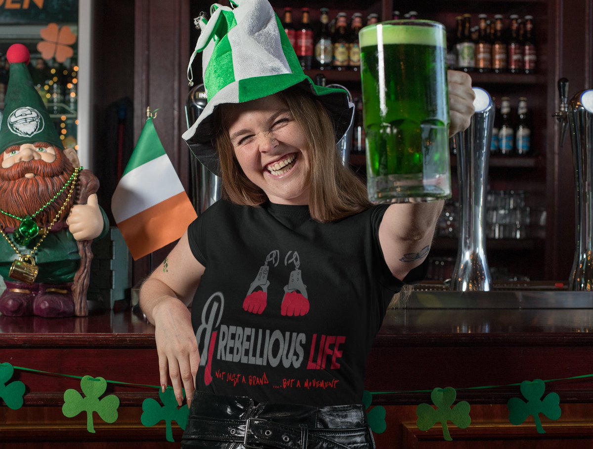 rebellious0605's tweet photo. Green beer &amp; St. Paddy's cheer! Shamrock wishes to those who are celebrating! ☘️

🌐 https://t.co/oSGwysO1Pv.
#rebelliouslife #clothingstore #clothesshop #onlineshopping #tshirts #tees  #top #stpatricksday #happystpatricksday #shamrock #leprechaun #stpattysday #luckoftheirish https://t.co/pNXbRG9bGU