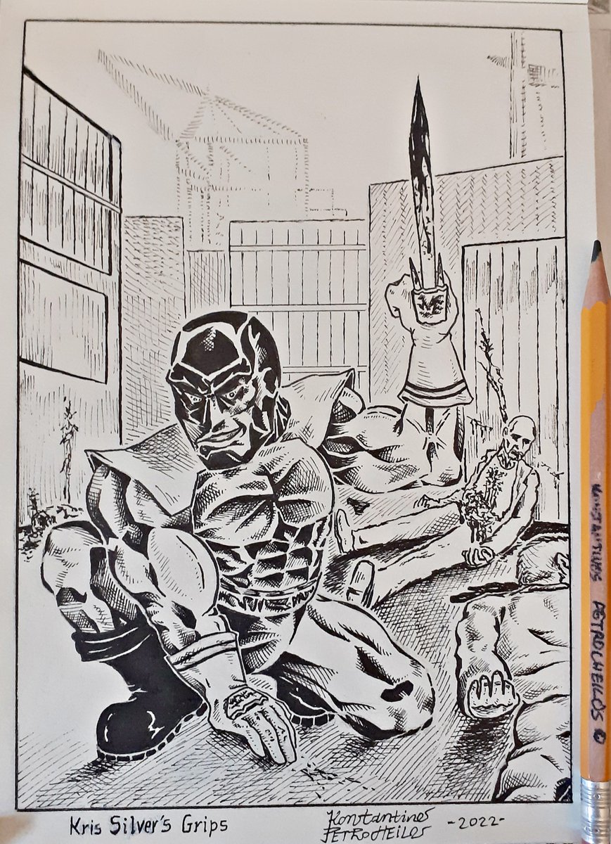 Kostas7911's tweet photo. My #sketch of #krissilver's #grips✍️💪!
Issues #1-4=Arc 1 of my #comic #StilkandMetalTim https://t.co/ESDjXX5xux (use search filter RSC,TT on the left) from
@RisingSunComics
#indiecomics #timvigil #antiheroes #superheroes #slash #gore #vigilante https://t.co/eyTsgftqGD